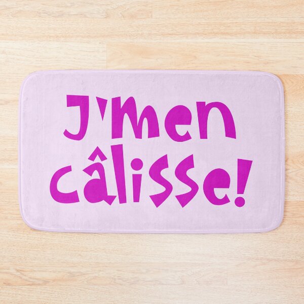 Item preview, J'men câlisse - pink boho text design designed and sold by EmeraldeaArt.