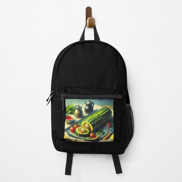 Item preview, Stuffed Zucchini Impressionism Art Style designed and sold by artofuniverse.