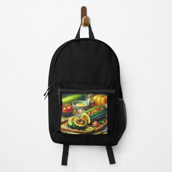 Item preview, Stuffed Zucchini Impressionism Art Style designed and sold by artofuniverse.