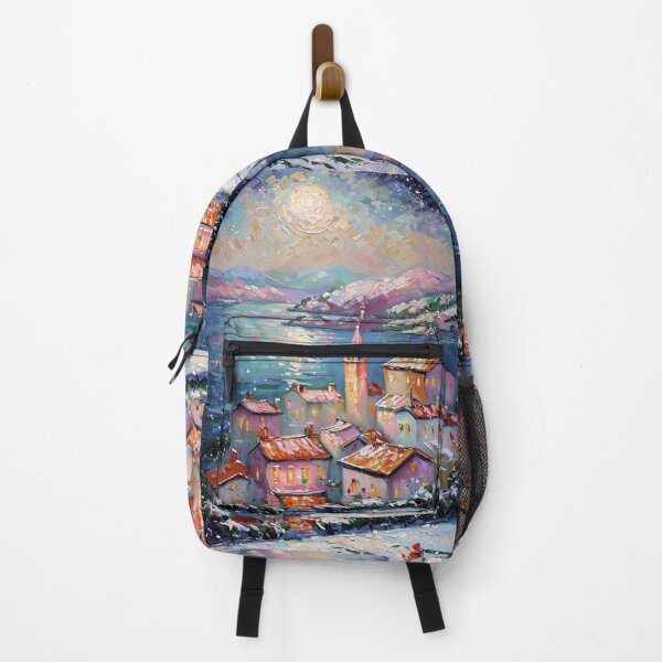 Item preview, Moonlit Winter Village by the Lake designed and sold by joejiing.