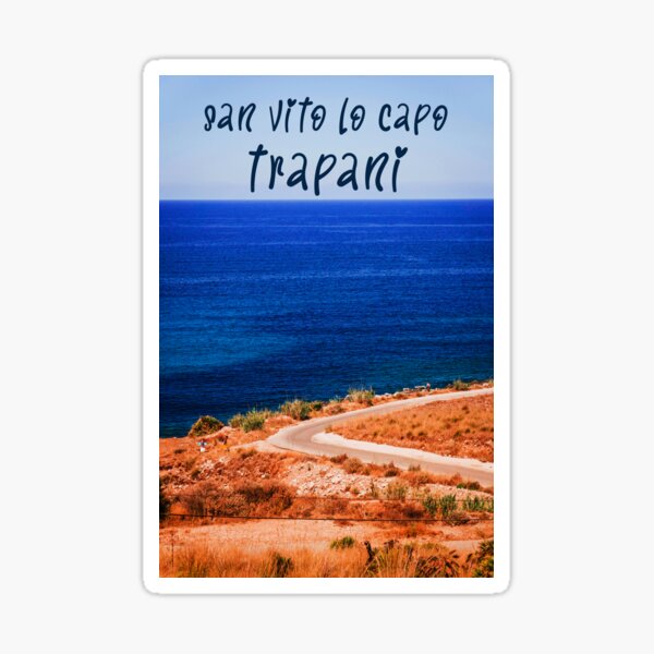 Item preview, San Vito Lo Capo, Trapani, Sicilia beach road photo designed and sold by EmeraldeaArt.