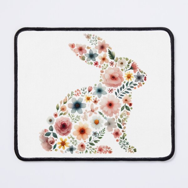 Item preview, Soft Floral Rabbit T-Shirt | Delicate Nature-Inspired Design for Animal Lovers designed and sold by tennsuicom.