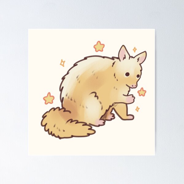 Item preview, Golden Brushtail Possum art designed and sold by Artofmayara.