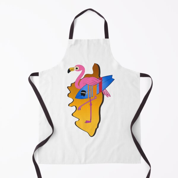 Item preview, Map of Corsica with Flamingo and Surfboard Corse Pirate France France Corsica designed and sold by Trenddesigns24.