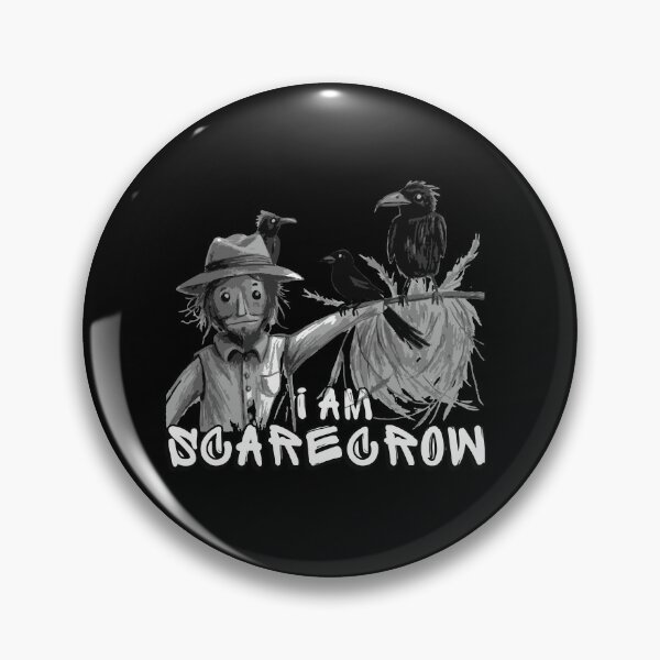 Item preview, Whimsical Scarecrow Befriends Curious Crows designed and sold by PholPol1959.