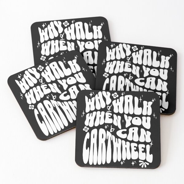 Item preview, Retro Why Walk When You Can Cartwheel Girls Cartwheeling designed and sold by nicksuefonze.