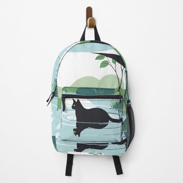 Item preview, Swimmer Cat , Black Cat Swimming In The Lake. designed and sold by DotisDreams.