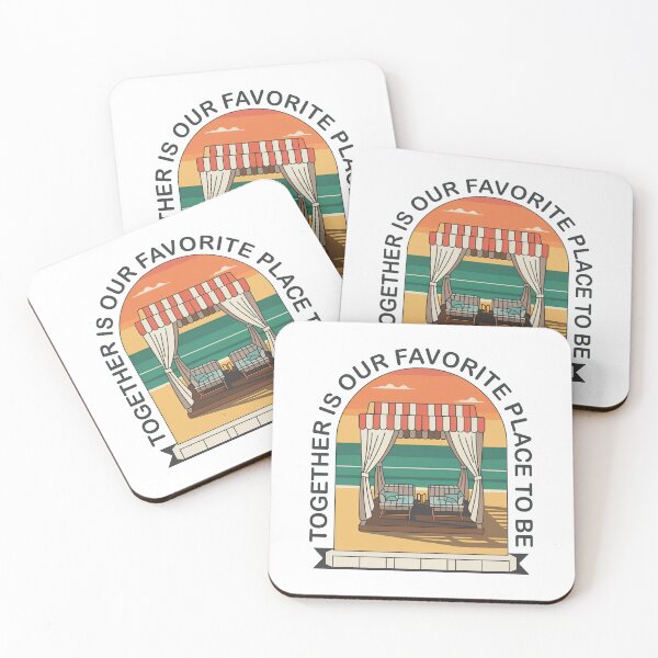Item preview, Together is Our Favorite Place to Be, Beachside Cabana Retro Art designed and sold by graphic-genie.