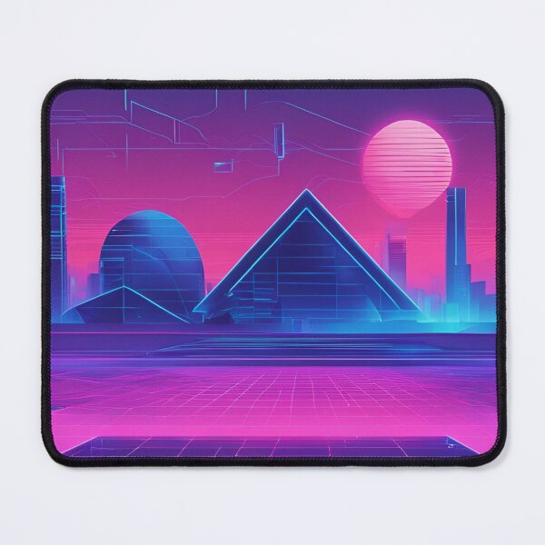 Item preview, Neon Blue Vaporwave Grid designed and sold by Have Mercy.
