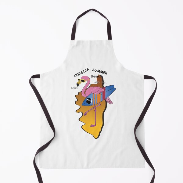 Item preview, Map of Corsica with Flamingo and Surfboard Corse Pirate France France Corsica designed and sold by Trenddesigns24.