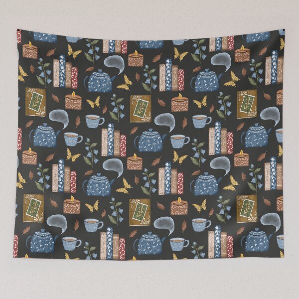 Item preview, Book hygge seamless pattern designed and sold by pinkyfish1010.