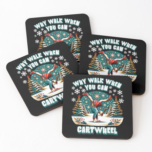 Item preview, Girls Why Walk When You Can Cartwheel Christmas Cartwheeling designed and sold by nicksuefonze.
