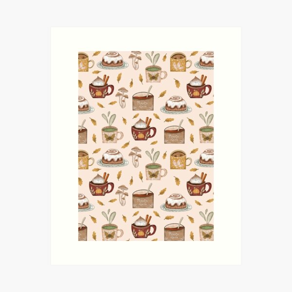 Item preview, Fall flavors seamless pattern designed and sold by pinkyfish1010.