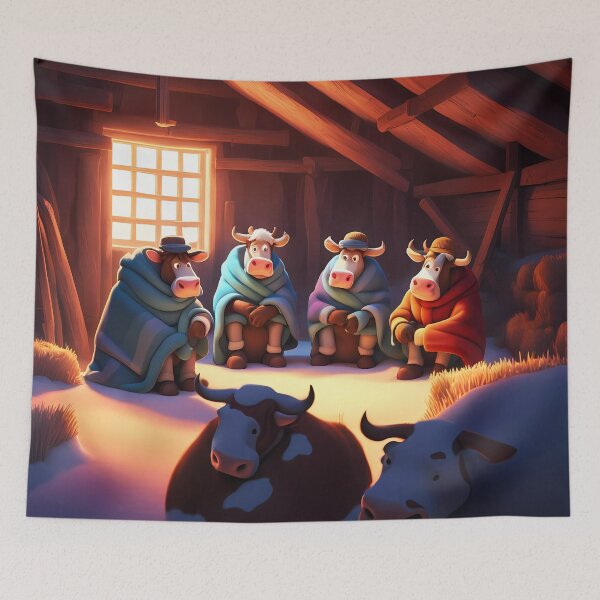 Item preview, Cold Pensioners in a cow shed designed and sold by Colin Bentham.