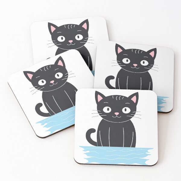 Item preview,  Swimmer Cat , Black Cat Is Playing In The Water designed and sold by DotisDreams.