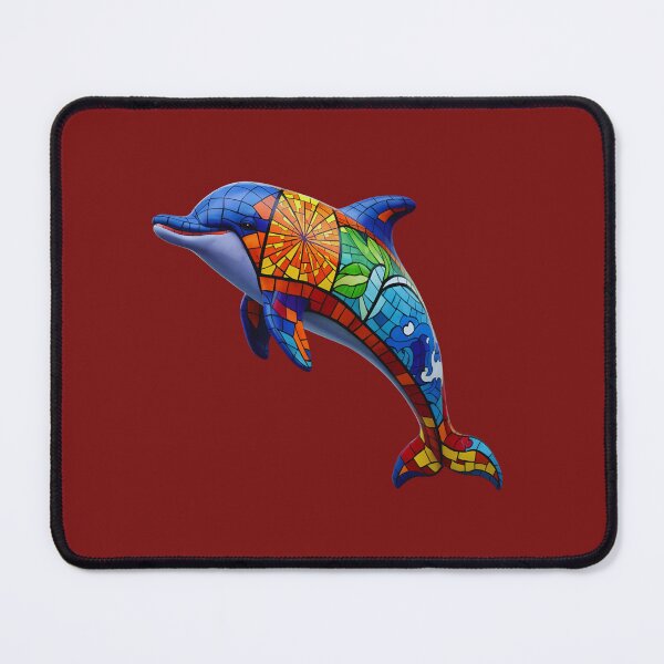Item preview, Vibrant Mosaic Dolphin Sculpture designed and sold by JAMESAMORN.