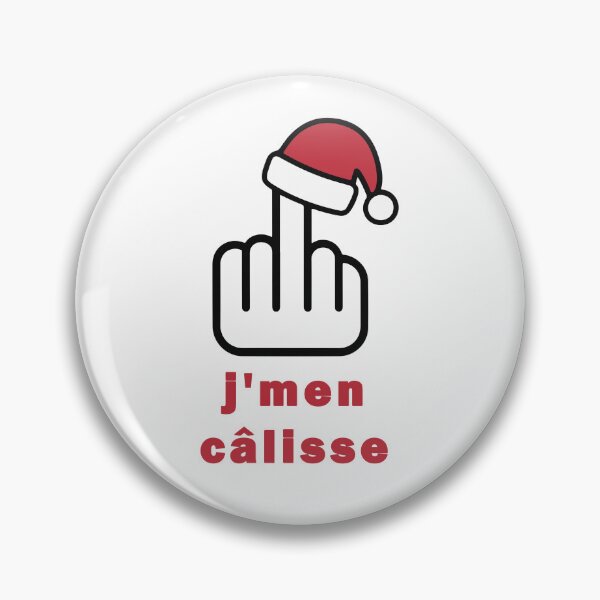 Item preview, j'men câlisse Xmas middle finger - funny don't care christmas designed and sold by EmeraldeaArt.