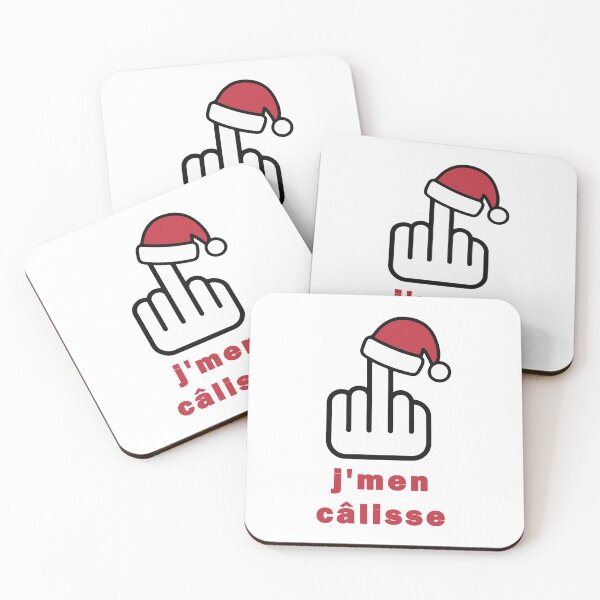 Item preview, j'men câlisse Xmas middle finger - funny don't care christmas designed and sold by EmeraldeaArt.