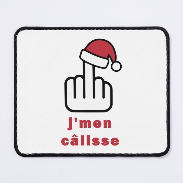 Item preview, j'men câlisse Xmas middle finger - funny don't care christmas designed and sold by EmeraldeaArt.