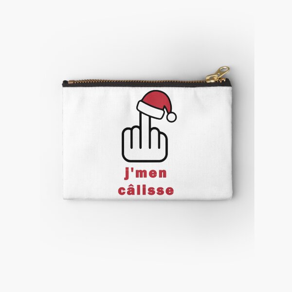 Item preview, j'men câlisse Xmas middle finger - funny don't care christmas designed and sold by EmeraldeaArt.