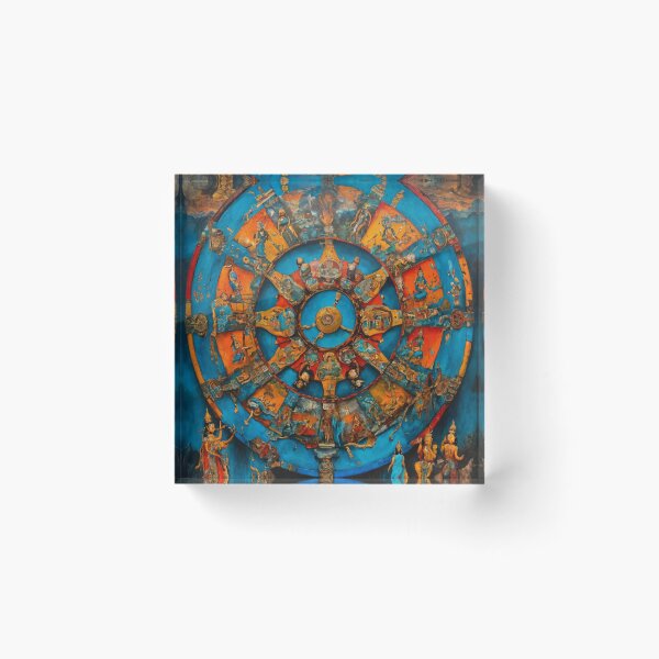 Item preview, wheel of samsara, talisman, amulet designed and sold by DonnaBlankaArt.