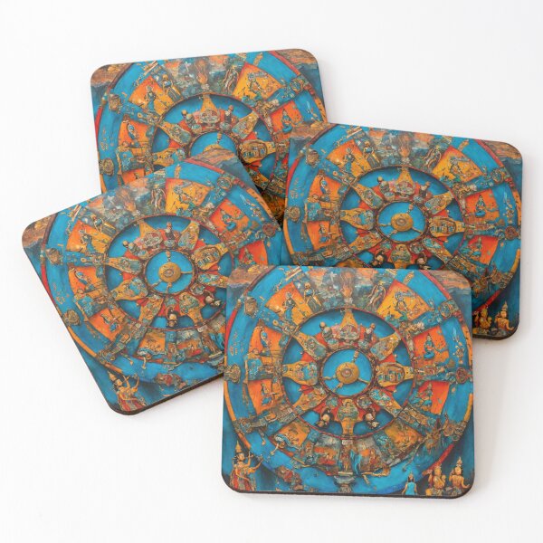 Item preview, wheel of samsara, talisman, amulet designed and sold by DonnaBlankaArt.