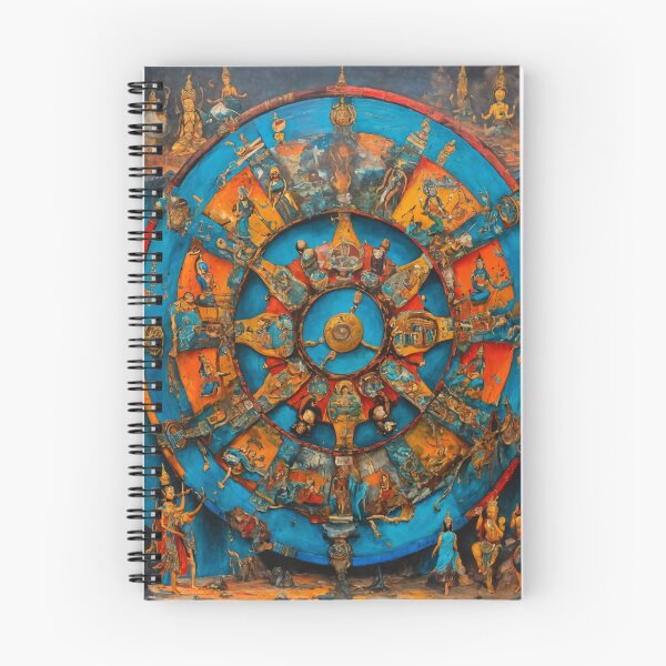 Item preview, wheel of samsara, talisman, amulet designed and sold by DonnaBlankaArt.