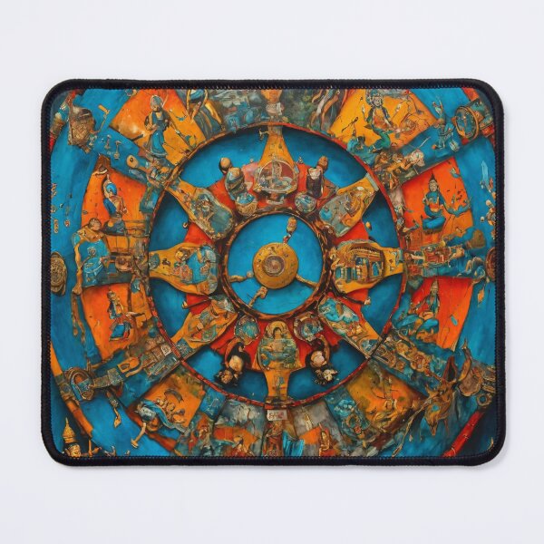 Item preview, wheel of samsara, talisman, amulet designed and sold by DonnaBlankaArt.