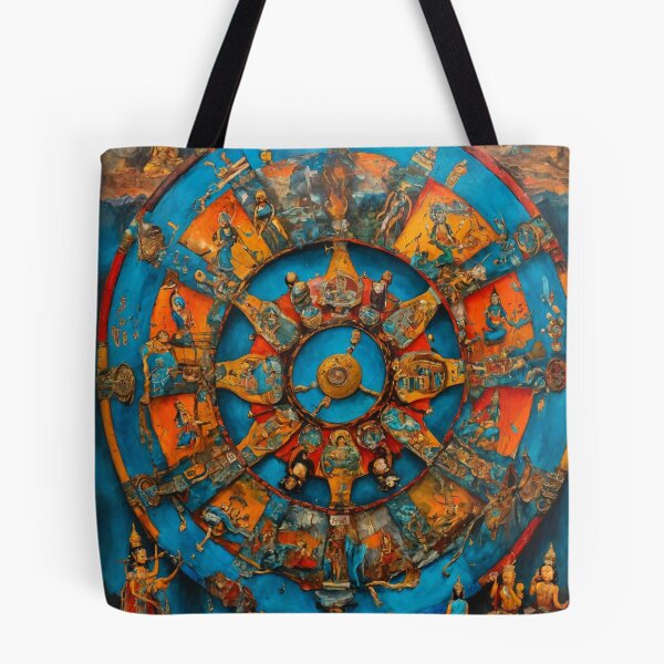 Item preview, wheel of samsara, talisman, amulet designed and sold by DonnaBlankaArt.