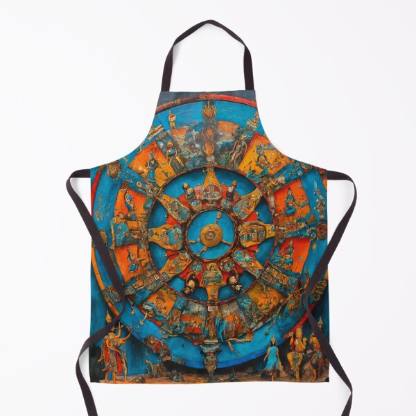 Item preview, wheel of samsara, talisman, amulet designed and sold by DonnaBlankaArt.