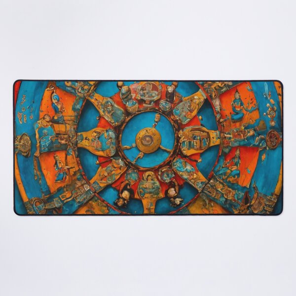 Item preview, wheel of samsara, talisman, amulet designed and sold by DonnaBlankaArt.