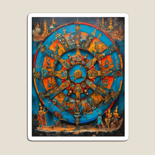 Artikelvorschau, Rad des Samsara, Talisman, Amulett entworfen und verkauft von DonnaBlankaArt.