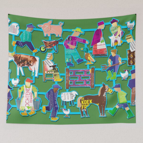 Item preview, Farmers poetry in die cut scraps designed and sold by Ruud van Koningsbrugge.