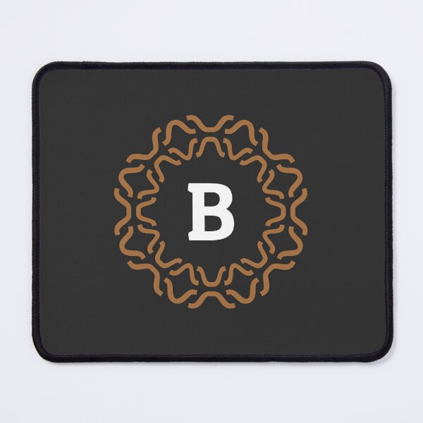 Item preview, Monogram B with Wavy Ornamental Pattern designed and sold by rasagamastore.