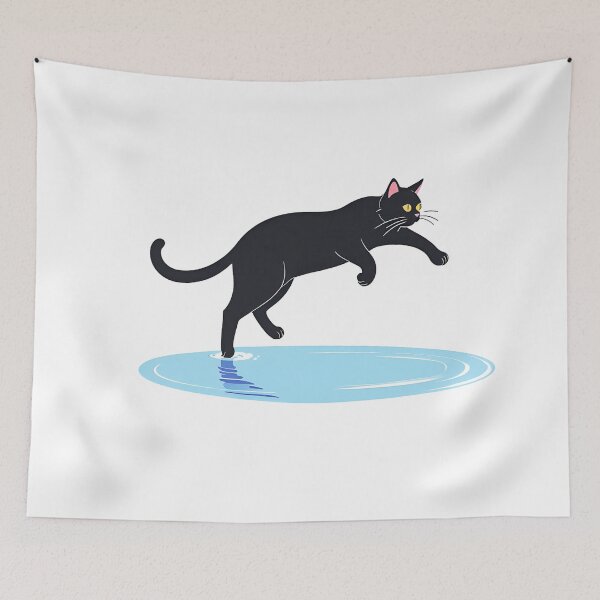 Item preview,  Swimmer Cat , Black Cat Is Playing In The Water designed and sold by DotisDreams.