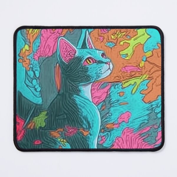 Item preview, Psychedelic Cat Wall Art Art Cat designed and sold by rexsumma.
