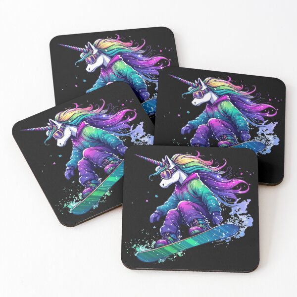 Item preview, Magical Unicorn Snowboarder Extreme Winter Sports designed and sold by TomFrontierArt.