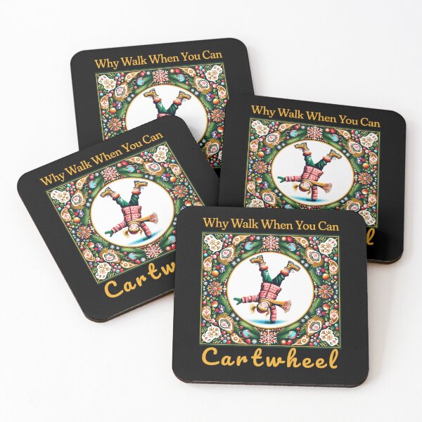 Item preview, Girls Why Walk When You Can Cartwheel Christmas Cartwheeling designed and sold by nicksuefonze.