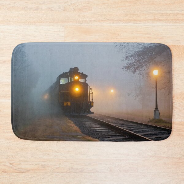 Item preview, ghost train, fog, locomotive designed and sold by DonnaBlankaArt.
