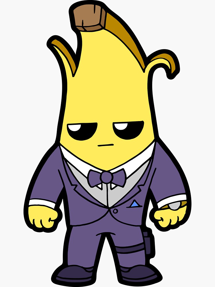 Thumbnail 3 of 3, Sticker, Banana Battle Royale Character designed and sold by BurgerBites.