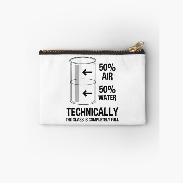 Item preview, Technically The Glass Is Full - Chemistry Humor designed and sold by ScienceCorner.