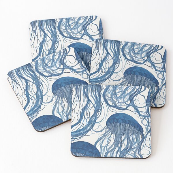 Item preview, Abstract Blue Jellyfish Flow designed and sold by Have Mercy.