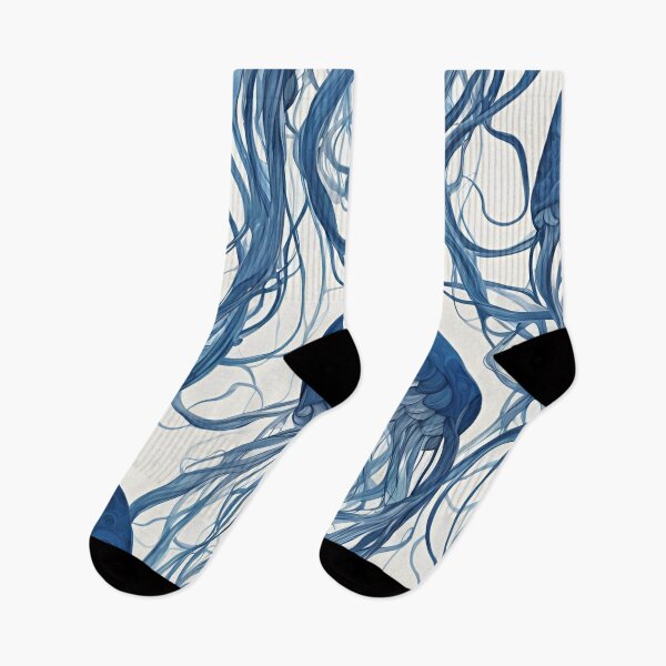 Item preview, Abstract Blue Jellyfish Flow designed and sold by Have Mercy.