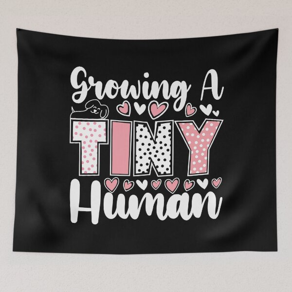 Item preview, Growing A Tiny Human Pregnancy Announcement Baby Shower designed and sold by Stick-Artistry.
