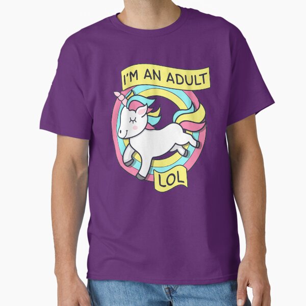 Item preview, Funny Unicorn I'm An Adult LOL designed and sold by Funny Jones.