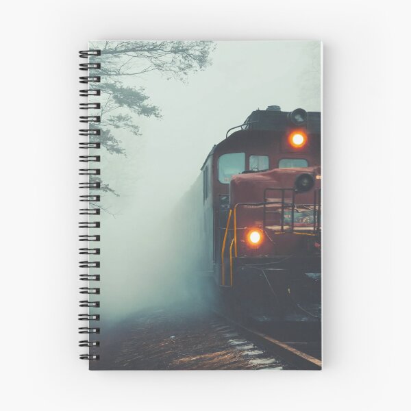 Item preview, ghost train, fog, locomotive designed and sold by DonnaBlankaArt.