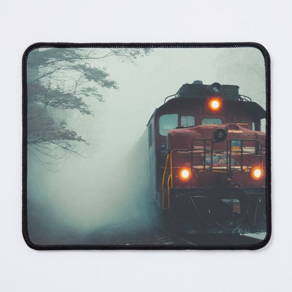 Item preview, ghost train, fog, locomotive designed and sold by DonnaBlankaArt.