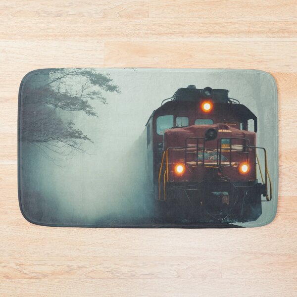 Item preview, ghost train, fog, locomotive designed and sold by DonnaBlankaArt.