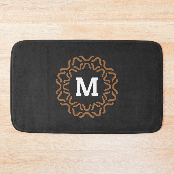 Item preview, Monogram M with Wavy Ornamental Pattern designed and sold by rasagamastore.