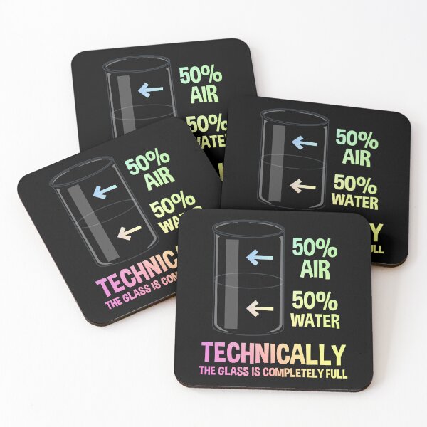 Item preview, Technically The Glass Is Full - Chemistry Humor designed and sold by ScienceCorner.